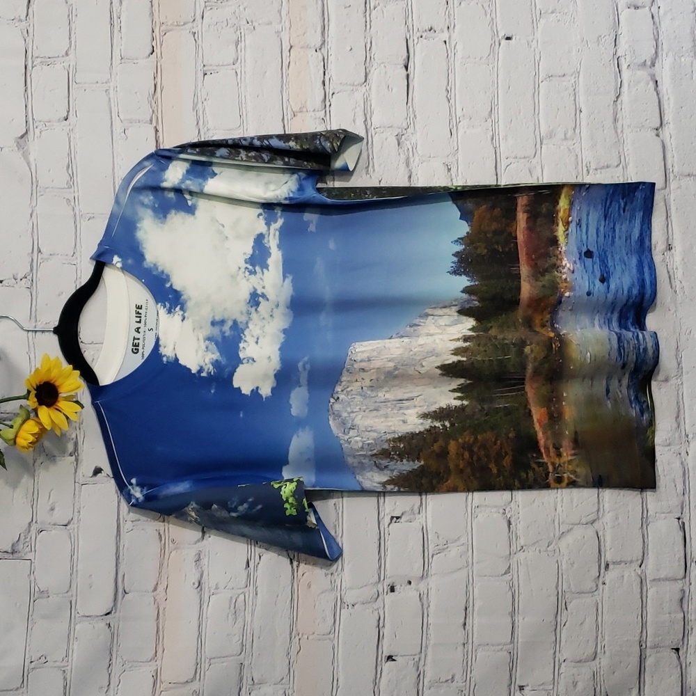 Get A Life tshirt nature scenes Men Sz S